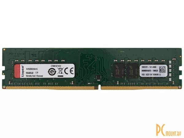 Память оперативная DDR4, 16GB, PC25600 (3200MHz), Kingston KVR32N22S8/16