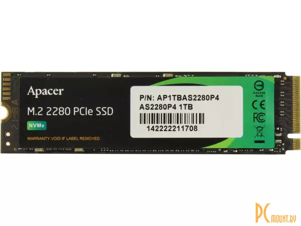 Apacer AS2280P4 (M.2 PCI Express 3.0 x4 3D TLC 3000/2000MB/s) AP1TBAS2280P4 (Bulk) ()