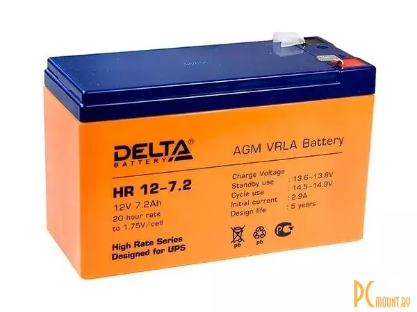 Источник бесперебойного питания UPS Аккумулятор Delta HR 12-7.2