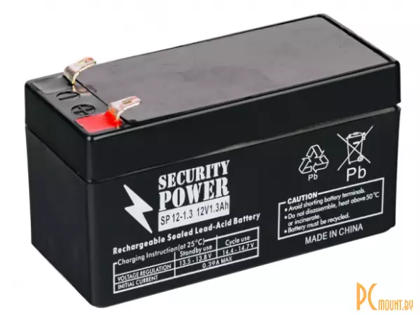 Источник бесперебойного питания UPS Аккумулятор  Security Power SP 12-1,3 12V/1.3Ah